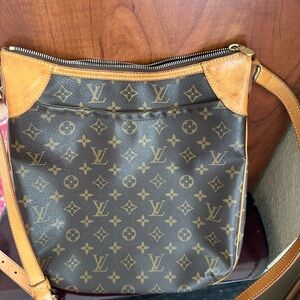 Louis Vuitton Tan and Brown Monogram Crossbody Bag comes with dust bag